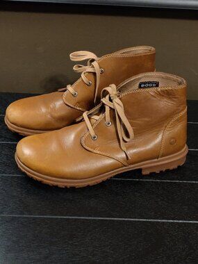 Bogs Leather Pearl Chukka 3 Eye Lace Women's Boots US 9